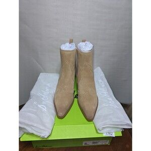 Sam Edelman West Tan Suede Western Ankle Booties Women's Size 8 M NIB J6409L6201